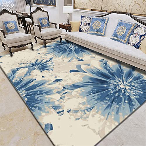 Schlafzimmer blau mädchen Teppich kinderzimmer Teppich Muster Wohnzimmer Schlafzimmer 3D Nachttischmatte Kann Gewaschen Werden 80X120CM kinderteppich Jungen kinderzimmer teppiche von Kunsen