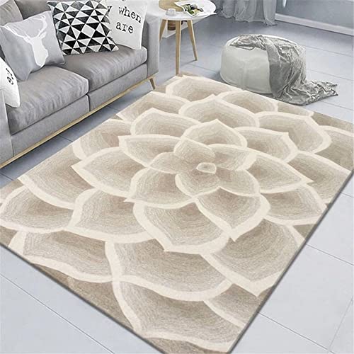 Teppiche Fürs Kinderzimmer Kuschel Teppich Dauerhafter Teppich Wohnzimmer Grau Abstraktes Großes Blumen Muster Schlafzimmer 180X250Cm Teppich Grau von Kunsen