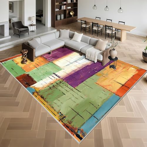 Waschbar Couch Teppich Wohnzimmer 200x290cm,Abstrakte Kunst,Kuschel für Schlafzimmer,Balkon,Küche Bunt Waschbar Couch Teppich Wohnzimmer 200x290cm,Abstrakte Kunst,Kuschel für Schlafzimmer,Balkon,Küche Bunt von Kunsen