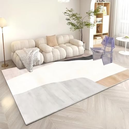 Waschbar In Waschmaschine Kleine Teppiche 60x90cm,Moderner Stil,Weich für Eingangs,Küche,Flur Weiß von Kunsen