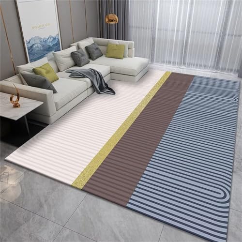 Wohnzimmer Stuhl teppichwohnzimmercouch Teppich HausrenovierungGrau-Blauer Teppich Halbkreis geometrisches Design Textur Dekoration kann angepasst werdenanti rutsch teppich180x250cm von Kunsen