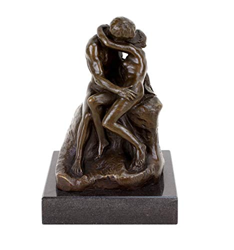 Kleinformatige Bronzeskulptur - Der Kuss - signiert - Auguste Rodin - 100% Bronze - Moderne Kunst Kaufen - Auguste Rodin Skulpturen - Wohndeko von Kunst & Ambiente