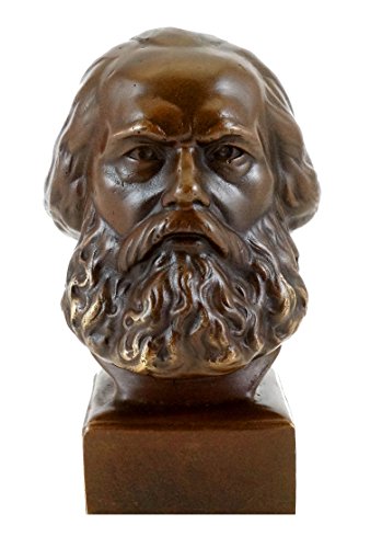 Kunst & Ambiente - Bronzefigur/Bronzekopf - Karl Marx Büste - Figur - signiert - Bronze Büste - Skulptur - Philosoph von Kunst & Ambiente
