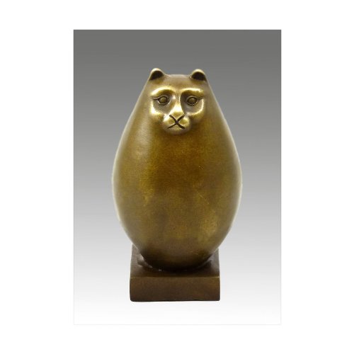 Kunst & Ambiente - Bronzefigur - Dicke Katze/Fat Cat - signiert - Fernando Botero Figur - Skulptur - Bildhauer von Kunst & Ambiente
