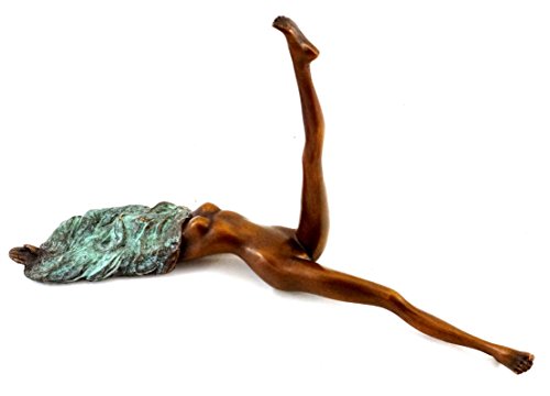 Kunst & Ambiente - Camouflage/Verhüllter Frauenakt - Erotische Bronzefigur - J. Patoue - signiert - Erotika Skulptur - Sexy Girl von Kunst & Ambiente