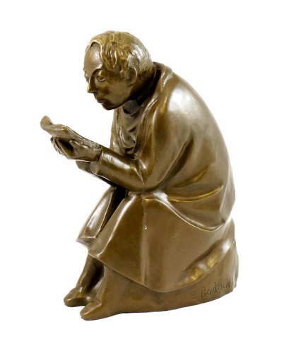 Kunst & Ambiente - Der Buchleser (1936) - Ernst Barlach Skulptur - Echte Bronze signiert - Bronzefigur Güstrow - Deko Figuren - Edel Statue von Kunst & Ambiente
