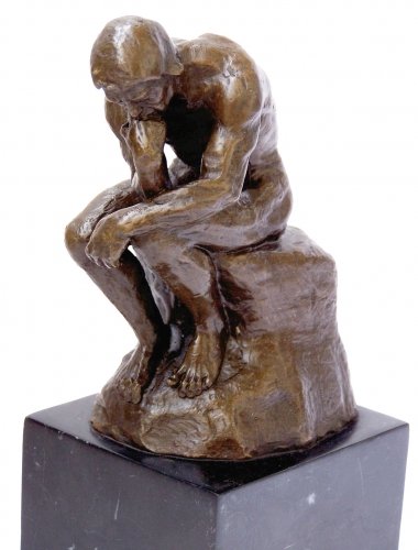 Kunst & Ambiente - Der Denker - Auguste Rodin Skulptur in Bronze - Bronzefigur - Statue - Bronzeplastik - Paris - Wohndeko Figur - Geschenk von Kunst & Ambiente