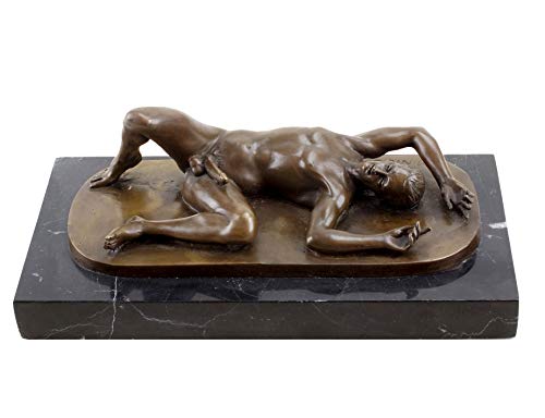 Kunst & Ambiente - Erotik Gay Bronze - Männerakt - Liegender Jüngling - signiert von M. Nick - Nackter Mann - Echte Bronze von Kunst & Ambiente