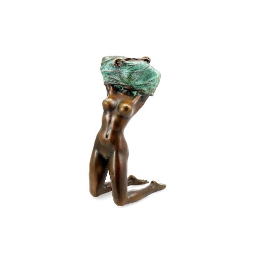 Kunst & Ambiente - Erotische Bronzefigur - Stripperin Figur - signiert Aldo Vitaleh - Sexy Skulptur - Frauen Akt - Akt Büste von Kunst & Ambiente