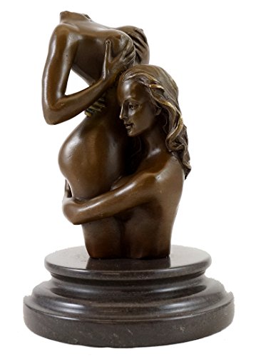 Kunst & Ambiente - Erotischer Frauentorso - Die Umarmung Skulptur - Echte Bronzefigur - M. Nick - Sexy Figur von Kunst & Ambiente