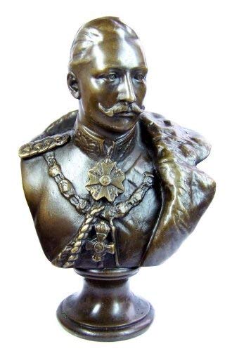 Kunst & Ambiente - Kaiser Wilhelm der 2. Bronze Büste Deutsches Kaiserreich signiert - Bronzefigur - Skulptur - Braun von Kunst & Ambiente