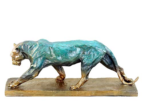 Kunst & Ambiente - Limitierte Tierskulptur aus Bronze - Panther im Laufen (1904) - Panthère Marchant - signiert Rembrandt Bugatti - Modern kolorierte Statue - Wohndeko für Innen von Kunst & Ambiente