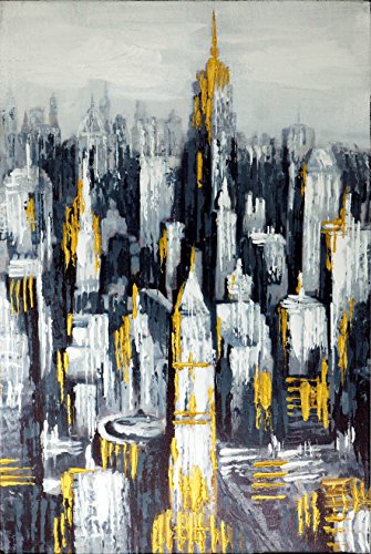 Kunst & Ambiente - Manhattan II – New York Bild 75x50cm – Martin Klein – Skyline - Skyline Bild gemalt - New York Leinwand - Stadtbild - New York Gemälde von Kunst & Ambiente
