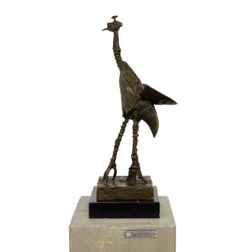 Kunst & Ambiente - Moderne Bronzeskulptur - The Crane/Der Kranich - Pablo Picasso Bronze Figur - signiert von Kunst & Ambiente