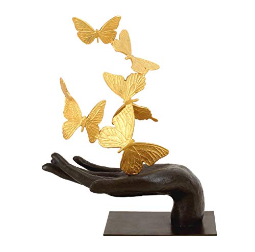 Moderne Kunst Skulptur - Flying Away - Schmetterlinge - Freiheitssymbol - signiert Martin Klein - Tierskulptur von Kunst & Ambiente