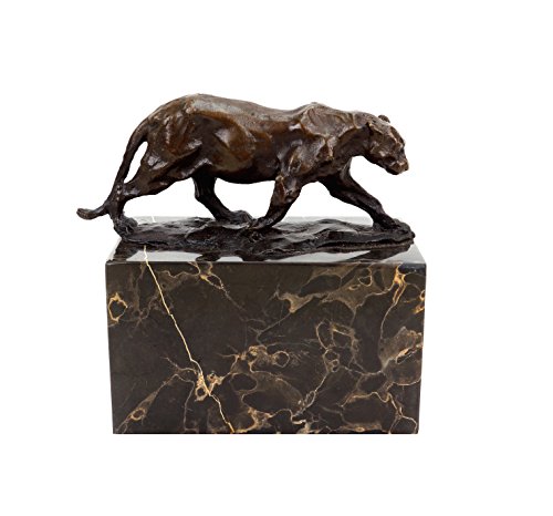 Panther im Laufen (1904) - signiert Rembrandt Bugatti - Tierskulptur aus Bronze - Kunst online kaufen - Panther Statue - Dekorative Figur - Wohndeko für Innen von Kunst & Ambiente