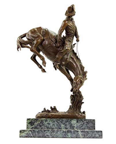 The Outlaw - Limitierte Pferdestatue - signiert Frederic Remington - Reiterskulptur - Cowboy - Wilder Westen - USA - Impressionismus - Bronze - Braun von Kunst & Ambiente