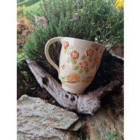 Getöpferte Tasse, Heckenrose, Blumenwiese, Ca 550 Ml, Jumbotasse Getöpferte Tasse, Heckenrose, Blumenwiese, Ca 550 Ml, Jumbotasse von KunstKeramikAtelier