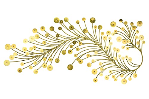 KunstLoft Wanddeko Metall | 100% HANDGEFERTIGT | 121x57x5cm | Wandbild Metall 'Vibrant' | Abstrakte Skulpturen | Gold | Wandskulptur | Metalldeko Wand Wohnzimmer von KunstLoft