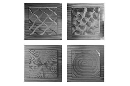 KunstLoft Wanddeko Metall | 100% HANDGEFERTIGT | 74x74x3cm | Wandbild Metall 'Variety of Patterns' | Abstrakte Skulpturen | Schwarz Silber | Wandskulptur | Metalldeko Wand Wohnzimmer KunstLoft Wanddeko Metall | 100% HANDGEFERTIGT | 74x74x3cm | Wandbild Metall 'Variety of Patterns' | Abstrakte Skulpturen | Schwarz Silber | Wandskulptur | Metalldeko Wand Wohnzimmer von KunstLoft