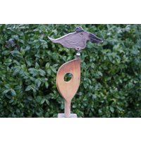 Gartenskulptur Holz, Humorvolle Keramikfigur, Garten Deko von KunstMeile