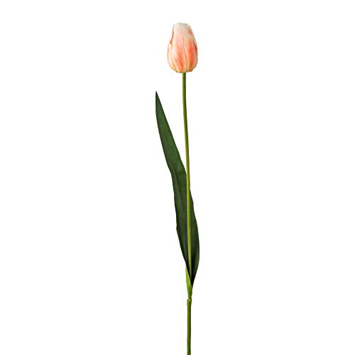 Kunstblumen, Seidenblume. Eine große FRANZÖSISCHE TULPE/Tulpen ca 80-86 cm. APRICOT. 2019022-87 von Kunstblumen
