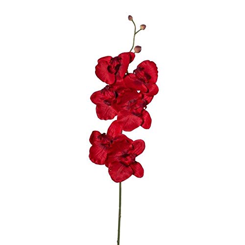 Kunstblumen PHALENOPSIS, ORCHIDEENZWEIG 76 cm. Farbe ROT 1017101-01 von Kunstblumen