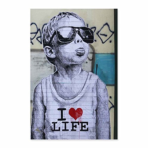 Banksy I Love Life Streetart Zimmerposter – Poster in div. Größen 20x30cm von Kunstbruder