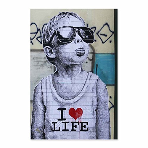 Banksy I Love Life Streetart Zimmerposter – Poster in div. Größen 80x120cm von Kunstbruder