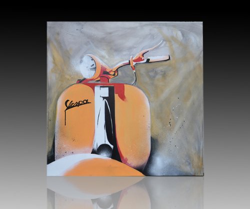 Bild auf Leinwand - echt Kunstdruck direkt vom Künstler Paul London - Vespa (div. größen) (120x120cm) von Kunstbruder