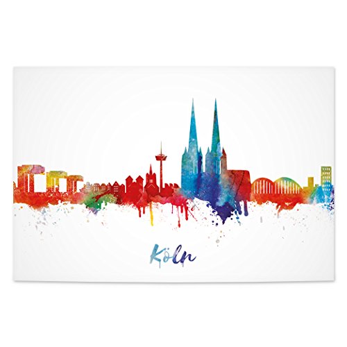 Kunstbruder Poster Bild Köln Kölner Stadt Städte Cologne by Dichyk - Light - Wandposter Streetart Posterbild 50x80cm von Kunstbruder