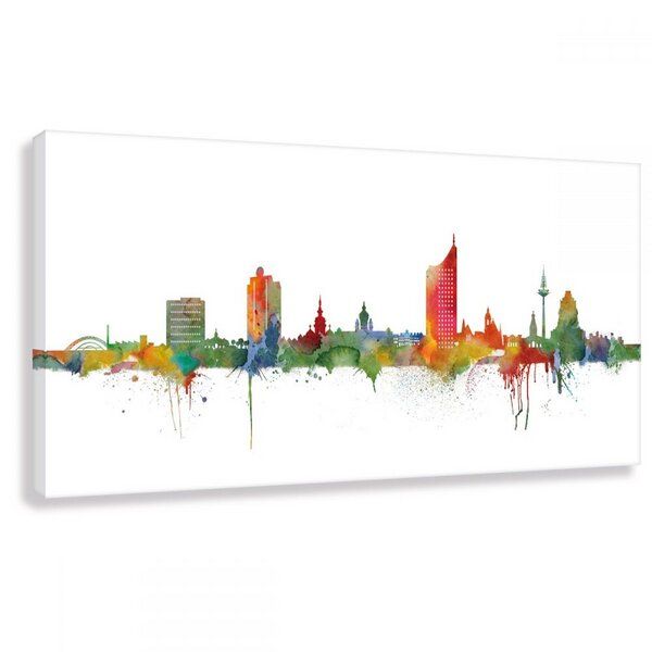 Kunstbruder Skyline von Leipzig - Leinwand - Bilder - Kunst Kunstbruder Skyline von Leipzig - Leinwand - Bilder - Kunst von Kunstbruder