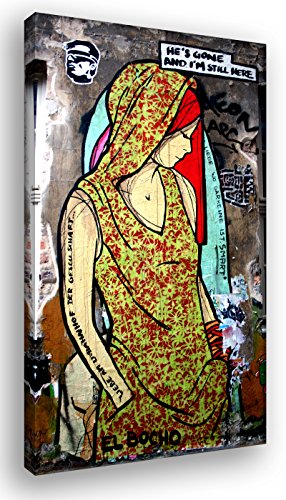 Kunstbruder Wandbild - EL Bocho Graffiti - he s Gone - Zimmerbild Pop Art Gemälde Kunstdruck Wandbild (70x100cm) von Kunstbruder