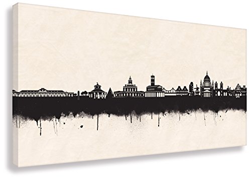Kunstbruder Wandbild - Skyline Potsdam SW (div. Größen) - Leinwandbild Kunstdruck auf Keilrahmen Street Art Panorama Bürobild (60x120cm) von Kunstbruder
