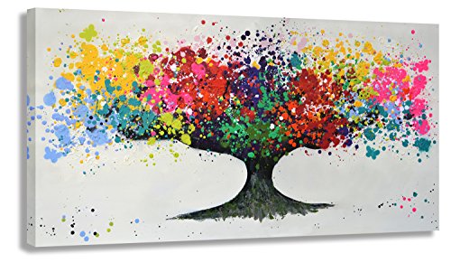 Kunstdruck auf Leinwand - Der Baum by BW (div. Größen) Bild fertig auf Keilrahmen ! Graffiti Like Banksy Street Art Gemälde Wandbild (50x100cm) von Kunstbruder