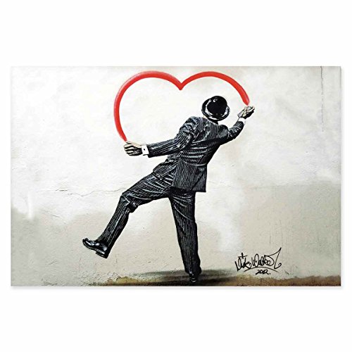 Streetart Banksy Herz Sprayer Zimmerposter – Poster in div. Größen 90x140cm Streetart Banksy Herz Sprayer Zimmerposter – Poster in div. Größen 90x140cm von Kunstbruder