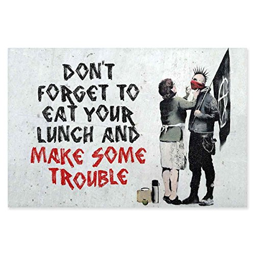 Streetart Banksy Make Trouble Posterbild – Poster in div. Größen 40x60cm von Kunstbruder