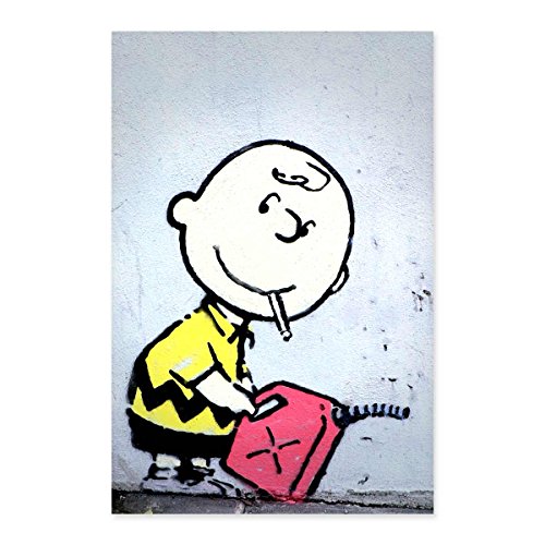Zimmerposter Charlie Brown Banksy Posterdruck – Poster in div. Größen 40x60cm von Kunstbruder