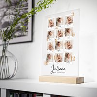 12 Monate Festhalten | 1Ter Geburtstag Alle Wichtigen Momente Personalisiertes Geschenk - Erstes Jahr Des Kindes Kinderzimmer Dekoration von KunstbySari
