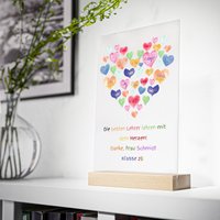Personalisiertes Geschenk Erzieherin Mit Herz | Lehrer Dankeschön Geschenkidee Kindergarten Abschied Danke von KunstbySari