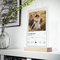 Personalisiertes Musikbild Auf Acrylglas - Musikcover Geschenk Geburtstag Jahrestag Beste Freundin Freund Freunde + Holzständer von KunstbySari