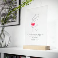 Schwangerschaftsabbruch | Ein Liebevolles Andenken An Ein Unvergessenes Kind Acryl Glas Mit Holz Stand von KunstbySari