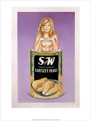 Bartletts Pears Birnen Popart Künstler USA Kalifornien Poster Mel Ramos 09 von Kunstdruck
