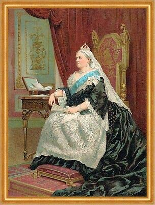 Die Königin, 1887 England Vereinigtes Königreich Schärpe Queen Victoria A2 07 von Kunstdruck