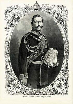 Kaiser Wilhelm II Kaiser Krönung Thronbesteigung1888 Deutsches Kaiserreich A3 25 von Kunstdruck