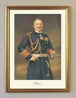 Kaiser Wilhelm II. Marine Uniform Fernglas Kordel Deutsches Kaiserreich A3 04 von Kunstdruck