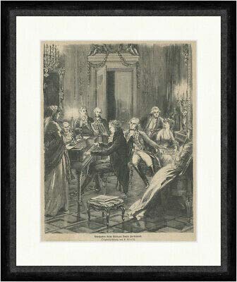 Kunstdruck Beethoven beim Prinzen Louis Ferdinand Pietsch Klassik Klavier Faksimile_E 22521 von Kunstdruck