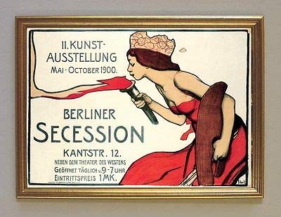 Kunstdruck Berliner Secession Kunstausstellung 1900 Schulz Plakate A3 20 Gerahmt von Kunstdruck