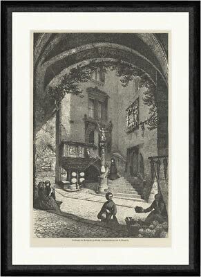 Kunstdruck Die Treppe des Rathauses zu Görlitz B. Mannfeld Sachsen Hof Faksimile_E 14500 von Kunstdruck
