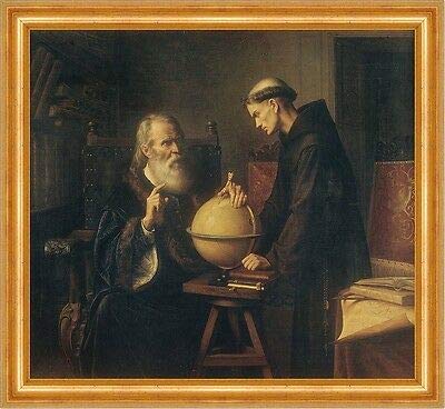 Kunstdruck Galileo Demonstrating The New Astronomical Theories Parra B A3 01742 Gerahmt von Kunstdruck